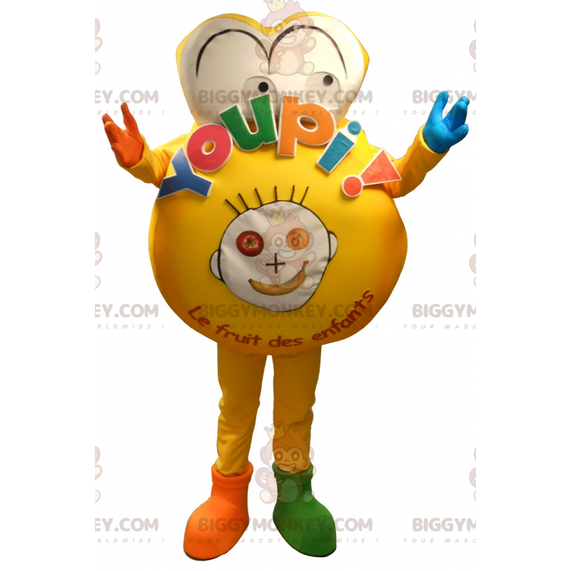 Costume de mascotte BIGGYMONKEY™ Youpi marque de fruits pour