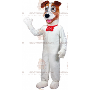 Costume de mascotte BIGGYMONKEY™ de chien blanc et marron.