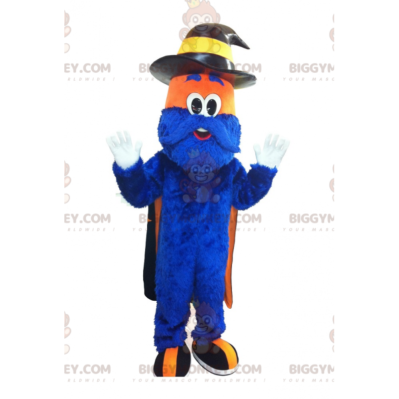 BIGGYMONKEY™ CCR basketball maskot kostume. Blue Snowman Wizard