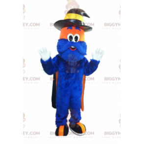 BIGGYMONKEY™ CCR basketball maskot kostume. Blue Snowman Wizard