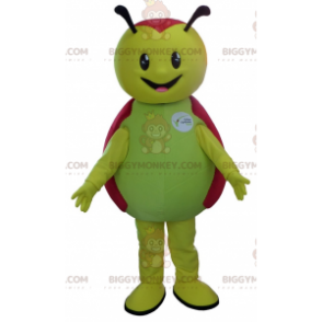 Simpatico costume da mascotte BIGGYMONKEY™ Coccinella verde e