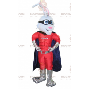 BIGGYMONKEY™ Superhero Bunny Mascot Costume with Headband and