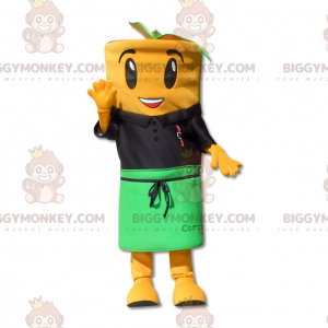 Costume da mascotte BIGGYMONKEY™ carota arancione con polo e
