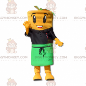 Orange Karotte BIGGYMONKEY™ Maskottchen-Kostüm mit Poloshirt