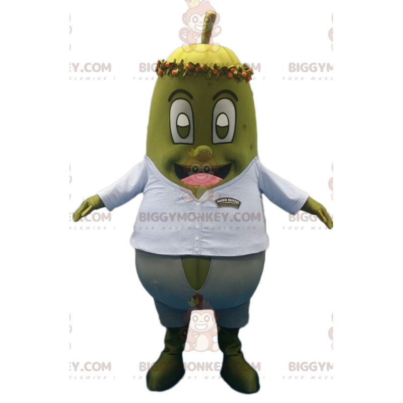 BIGGYMONKEY™ Hugo Reitzel mascottekostuum. Pickle BIGGYMONKEY™