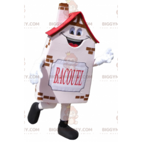 BIGGYMONKEY™ Costume da mascotte Bacouel Pink Cottage House