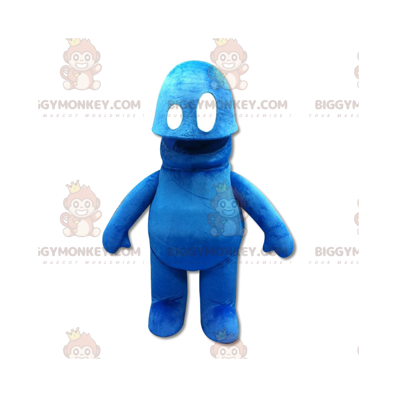 Blauer Mann BIGGYMONKEY™ Maskottchen-Kostüm. Blaues Monster