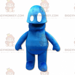 Blauer Mann BIGGYMONKEY™ Maskottchen-Kostüm. Blaues Monster