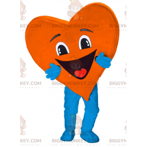 Kostým maskota BIGGYMONKEY™ ve tvaru velmi smajlíkového srdce.