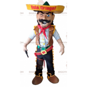 Cowboy BIGGYMONKEY™ maskotkostume. Mexicansk sherif