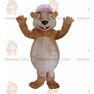 Brown Hamster Groundhog Rodent BIGGYMONKEY™ Mascot Costume –