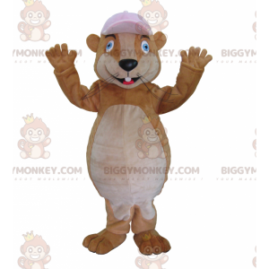 Bruin hamster Groundhog-knaagdier BIGGYMONKEY™ mascottekostuum