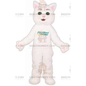 Traje de mascote de fogo verde BIGGYMONKEY™. Traje de mascote