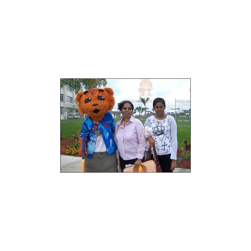 Costume de mascotte BIGGYMONKEY™ de chat d'ours marron -