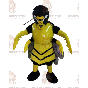 Scary Yellow and Black Wasp Hornet στολή BIGGYMONKEY™ μασκότ -