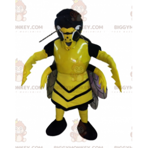 Traje de mascote vespa assustadora amarela e preta BIGGYMONKEY™