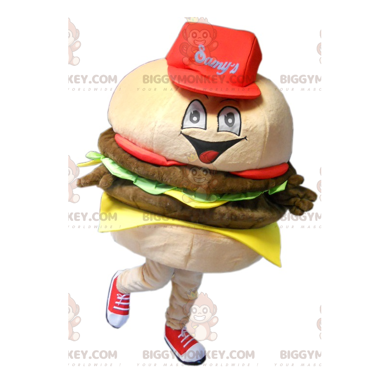 Velmi realistický kostým maskota obřího burgeru BIGGYMONKEY™ –