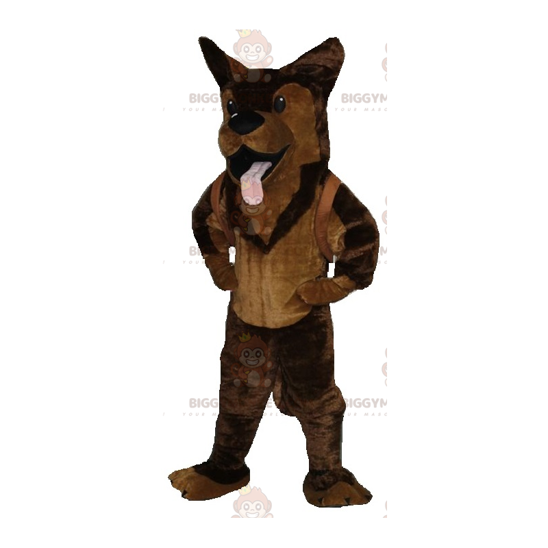 Traje de mascote marrom de pastor alemão Malinois BIGGYMONKEY™