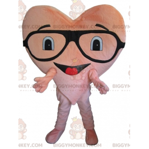 Costume da mascotte BIGGYMONKEY™ cuore rosa gigante con