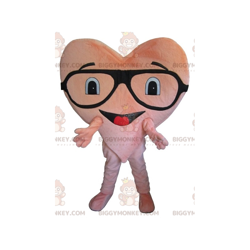 Costume da mascotte BIGGYMONKEY™ cuore rosa gigante con