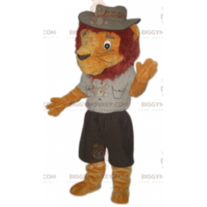 Costume de mascotte BIGGYMONKEY™ de lion habillé en tenue