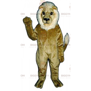 Bruine en witte leeuw BIGGYMONKEY™ mascottekostuum -