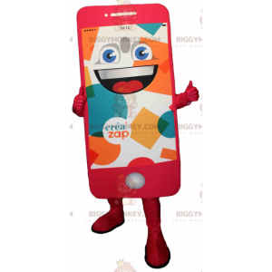 Costume de mascotte BIGGYMONKEY™ de téléphone portable rose