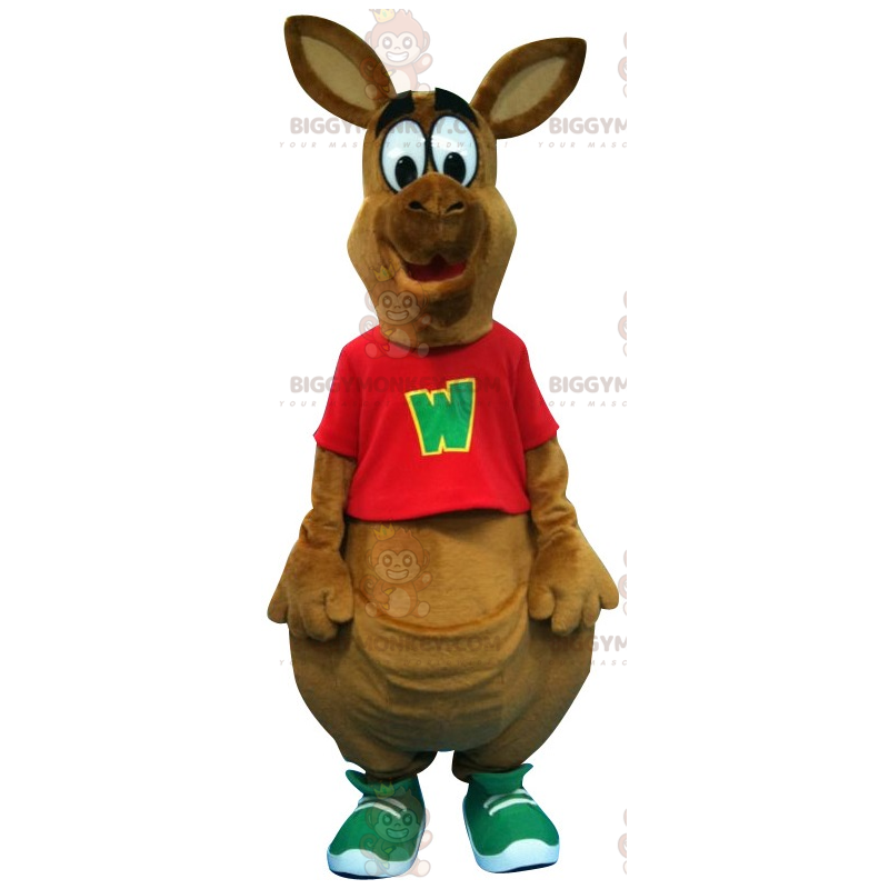 Kostium maskotki ogromnego brązowego kangura BIGGYMONKEY™.