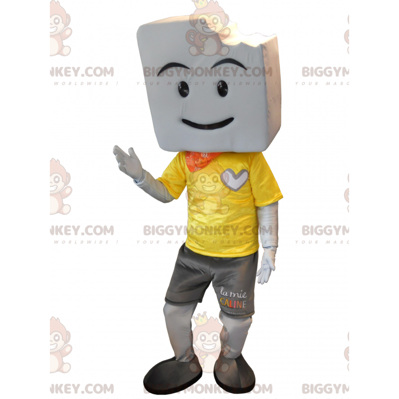 BIGGYMONKEY™ the Cuddly Mie Mascot Costume. Bread BIGGYMONKEY™