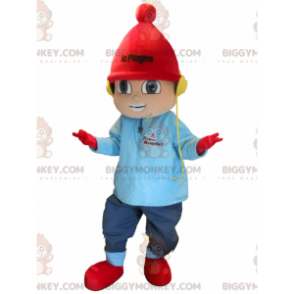 Traje de mascote de menino BIGGYMONKEY™ vestido com roupas de