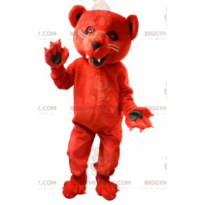 Disfraz de mascota BIGGYMONKEY™ de oso rojo rugiente