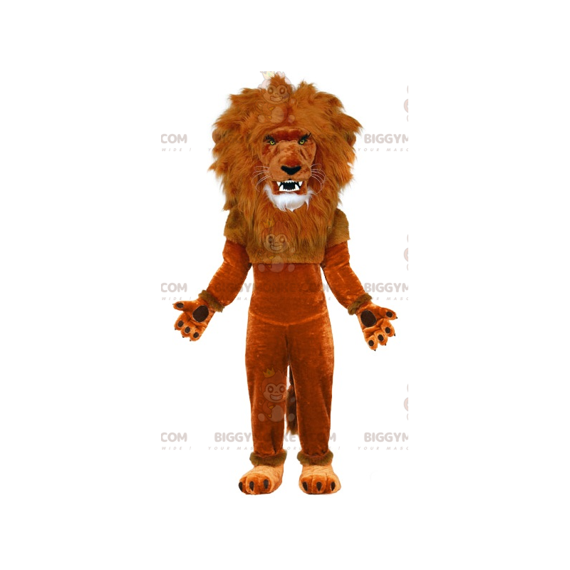 Grote manen bruine leeuw BIGGYMONKEY™ mascottekostuum -