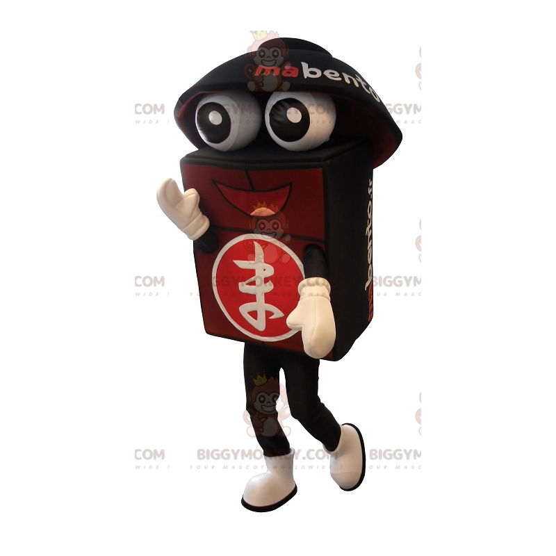 Costume de mascotte BIGGYMONKEY™ de Bento géant noir et rouge -
