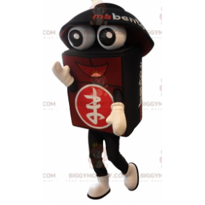 Costume da mascotte Bento gigante nero e rosso BIGGYMONKEY™ -