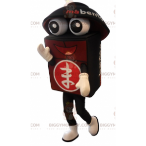 Costume de mascotte BIGGYMONKEY™ de Bento géant noir et rouge -