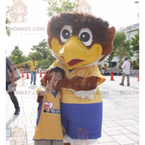 Giant Brown and White Bird BIGGYMONKEY™ Mascot Costume –