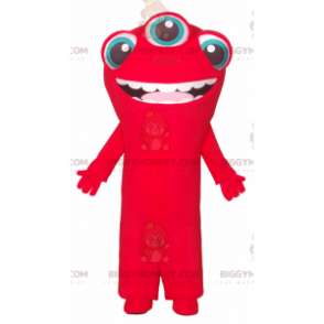 BIGGYMONKEY™ 3-eyed Red Alien Mascot Costume - BiggyMonkey