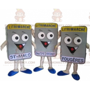 3 mascottes BIGGYMONKEY™ de matelas Litrimarché. 3 matelas -