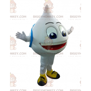 Big Giant White Blob BIGGYMONKEY™ Maskottchen-Kostüm. Riesiger