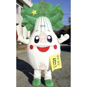 Costume mascotte BIGGYMONKEY™ porro cipolla rapa gigante -