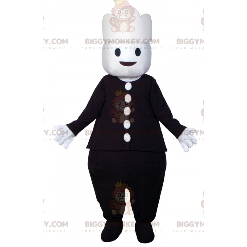 BIGGYMONKEY™ mascot costume dressed in black. BIGGYMONKEY™