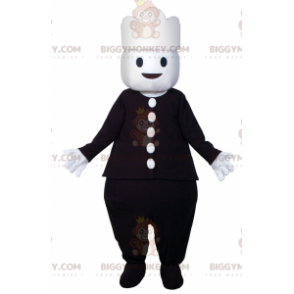 Costume da mascotte BIGGYMONKEY™ vestito di nero. BIGGYMONKEY™