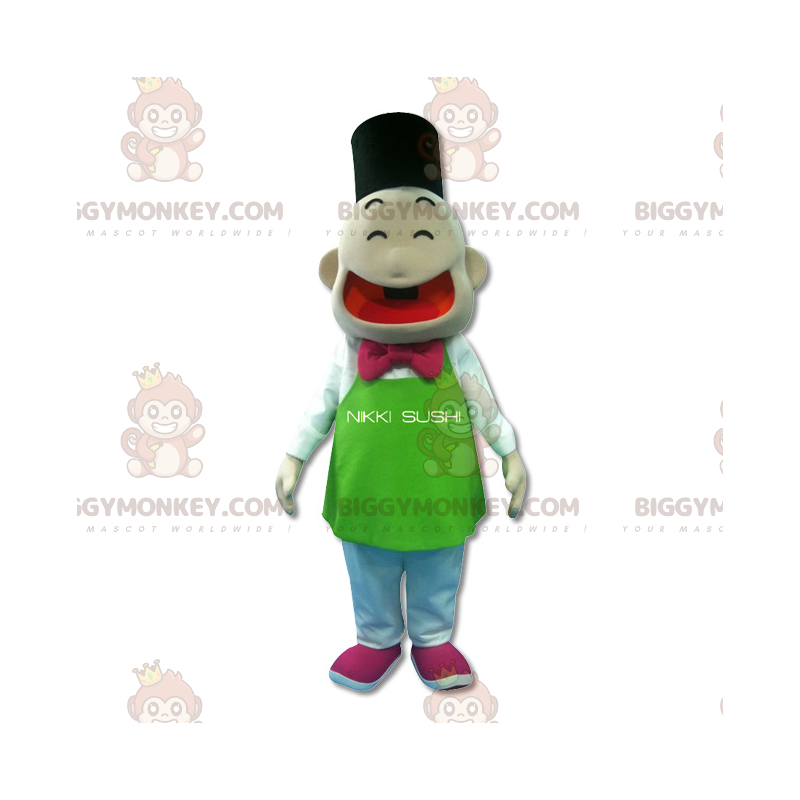 Japanese man BIGGYMONKEY™ mascot costume. Sushi BIGGYMONKEY™