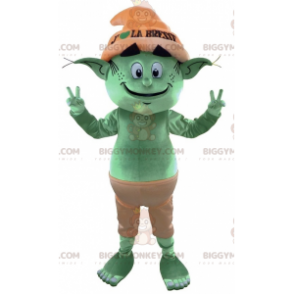 Kostým maskota obřího elfa zeleného skřítka BIGGYMONKEY™.