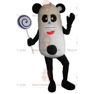 Bardzo zabawny kostium maskotki czarno-białej pandy