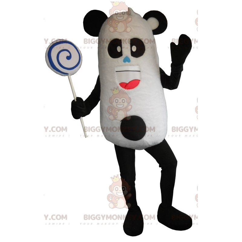 Mycket rolig svartvit panda BIGGYMONKEY™ maskotdräkt -