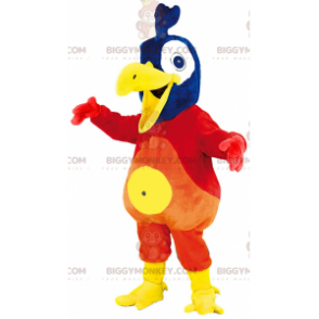 Meget farverig fugl BIGGYMONKEY™ maskot kostume. Papegøje