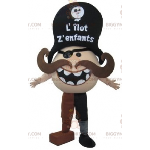 Costume de mascotte BIGGYMONKEY™ de pirate moustachu. Costume