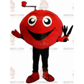 Costume de mascotte BIGGYMONKEY™ de bonhomme jovial rouge et