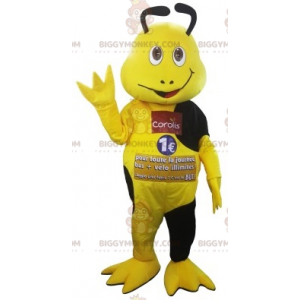 Traje de mascote BIGGYMONKEY™ amarelo e preto do Inseto